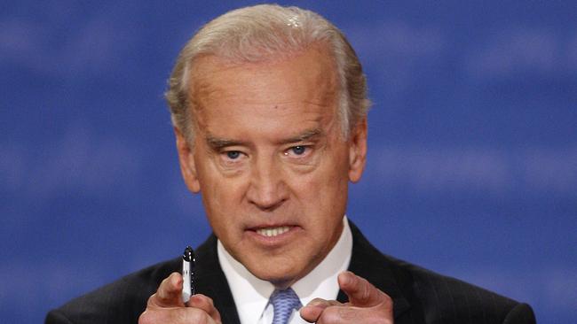 Joe Biden speaks during a debate at Washington University in St Louis, November 2008.