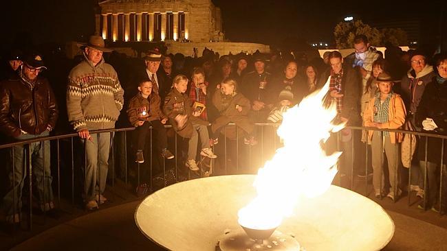 A view from the flame. Picture: Hamish Blair