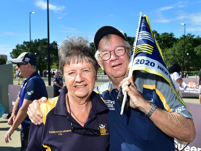 North Queensland Cowboys against Newcastle Knights at Queensland Country Bank Stadium. Paula and Fred Gillam. Picture: Evan Morgan