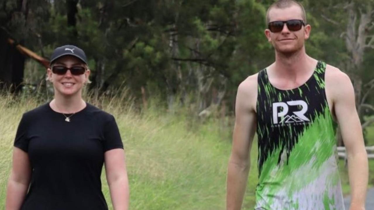 Rikki-Lee (pictured with her fiance Jay) said the weekly running group is a welcoming and encouraging environment, and a great way to meet like-minded people who are usually into health and fitness. Photo credit: Rikki-Lee Stevenson