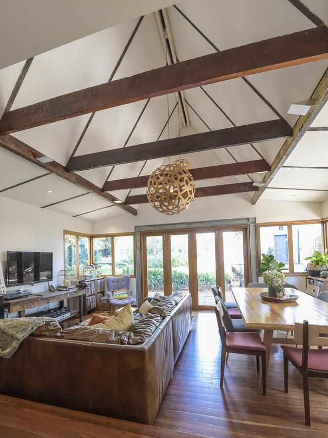 The living room under the former Adelaide Centennial Hall rafters. Picture: Roy VanDerVegt