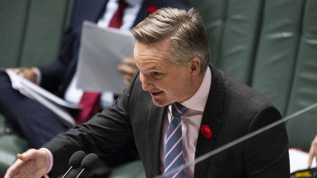 Minister for Climate Change and Energy Chris Bowen during Question Time. Picture: NCA NewsWire / Martin Ollman