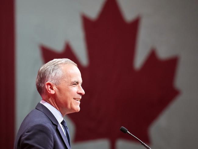 Canadian Prime Minister Mark Carney addresses supporters at his campaign headquarters on election night in Ottawa, Ontario, Tuesday, April 29, 2025. (Nathan Denette/The Canadian Press via AP)