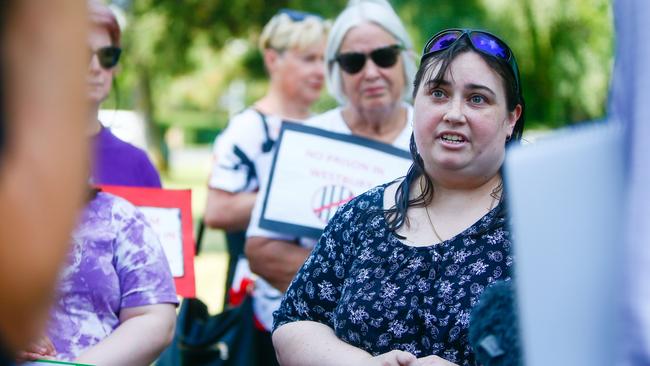 Westbury resident Emma Hamilton is against the Government’s proposed Westbury prison site. Picture: PATRICK GEE