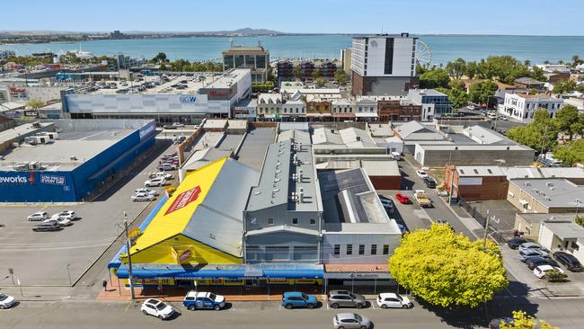 The island site at 179-185 Little Malop St, Geelong, has been listed for sale.