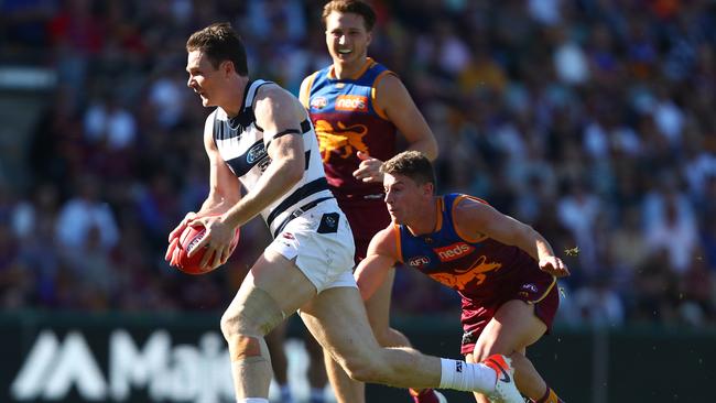 Don’t leave Patrick Dangerfield unattended around a stoppage. Picture: Chris Hyde/Getty Images)