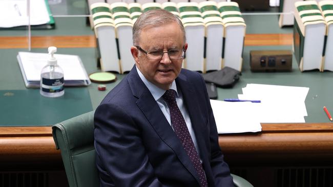 Anthony Albanese in question time on Wednesday. Picture: Gary Ramage