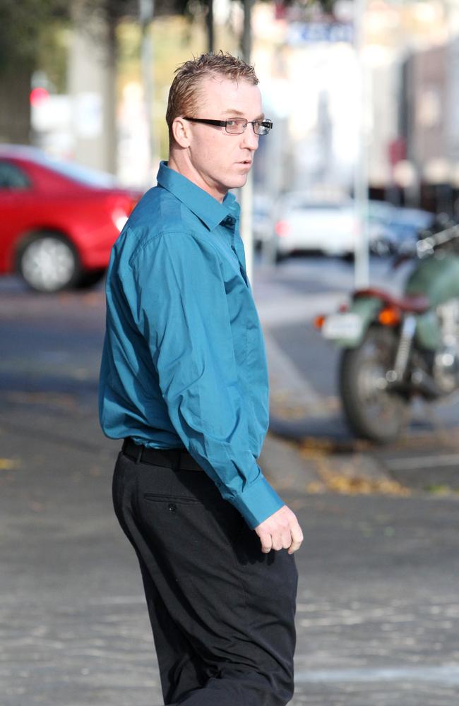 James Scott McCabe leaves the Launceston Magistrates court.