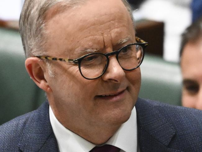 CANBERRA, AUSTRALIA - MARCH 30: Australian Prime Minister Anthony Albanese reacts during Question Time at Parliament House on March 30, 2023 in Canberra, Australia. (Photo by Martin Ollman/Getty Images)