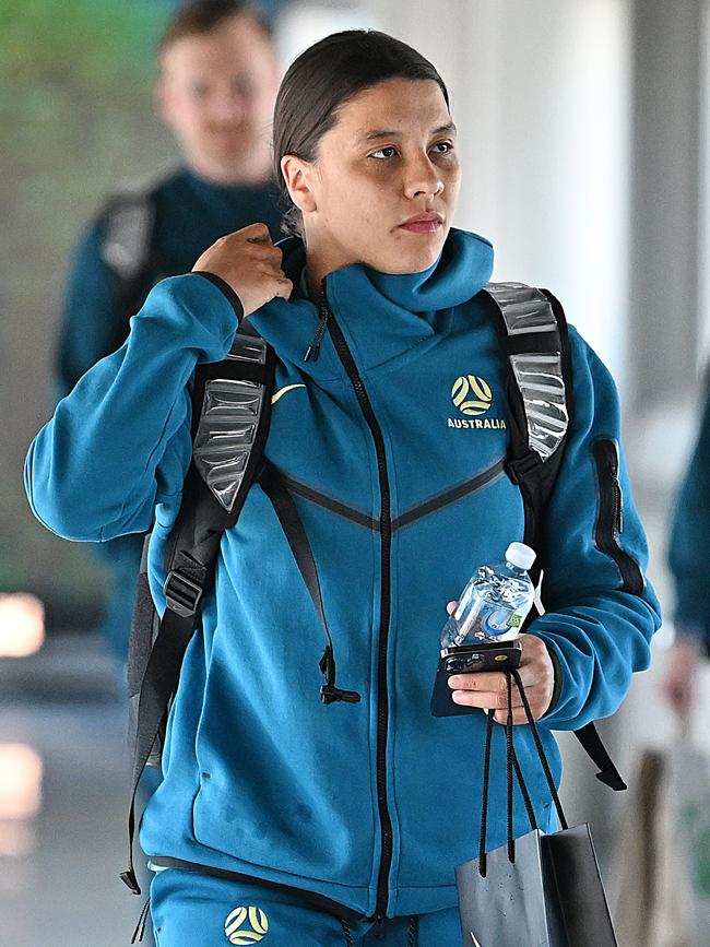 Sam Kerr on Tuesday. Picture: Lyndon Mechielsen