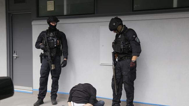 Strike Force Raptor arresting a man in Ryde in September as part of a cocaine supply investigation. Picture: NSW Police