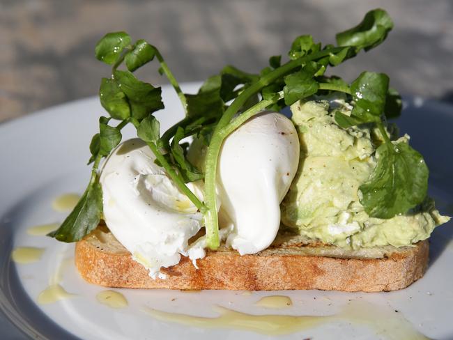 Smashed Avocado is a lighter option on the breakfast menu. Picture: Craig Wilson