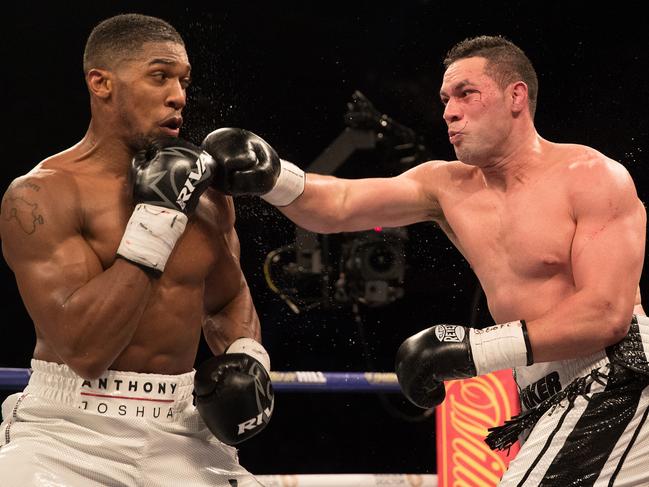 Parker went the distance with Anthony Joshua in 2018. Picture: Richard Heathcote/Getty Images
