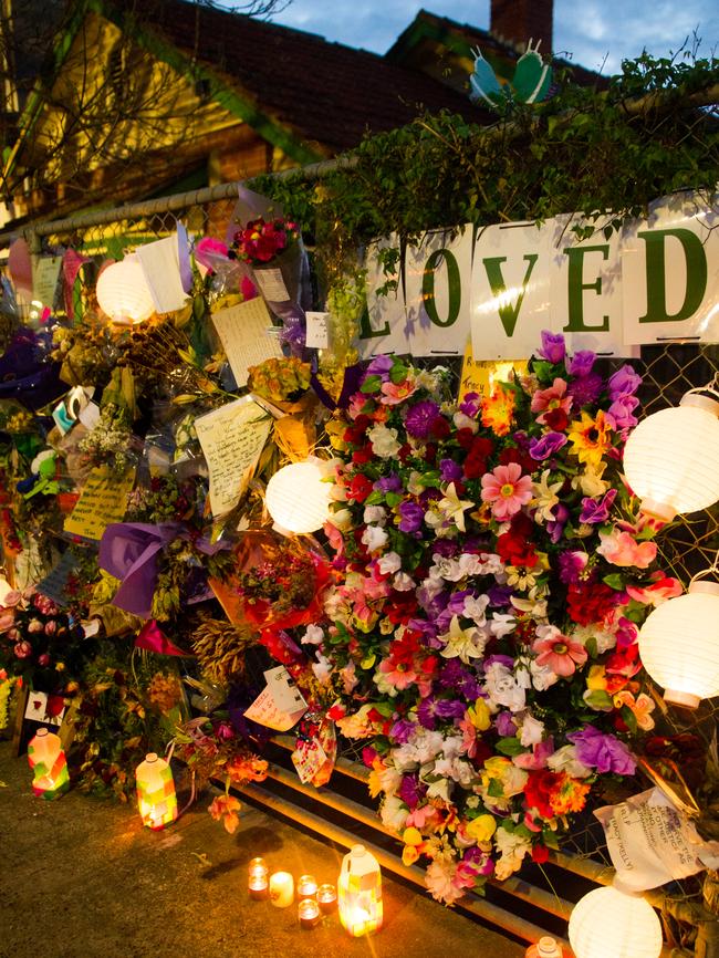 A candlelight vigil and service was held in Greeves Street, St Kilda shortly after Tracy Connelly’s murder.