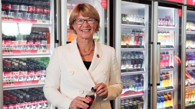 Coca-Cola Amatil CEO Alison Watkins says the company expects to continue to operate while maintaining its workforce. Picture: Ryan Osland