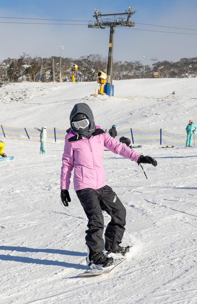 Holidayers were determined to make the most of it. Picture: Perisher