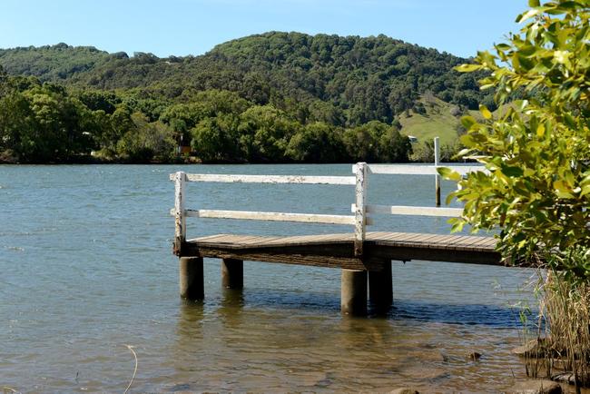 The Tweed River near Tumbulgum on Monday. Picture: John Gass