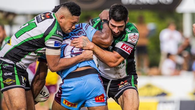 James Tamou playing for the Townsville Blackhawks in 2023. Picture: Supplied.