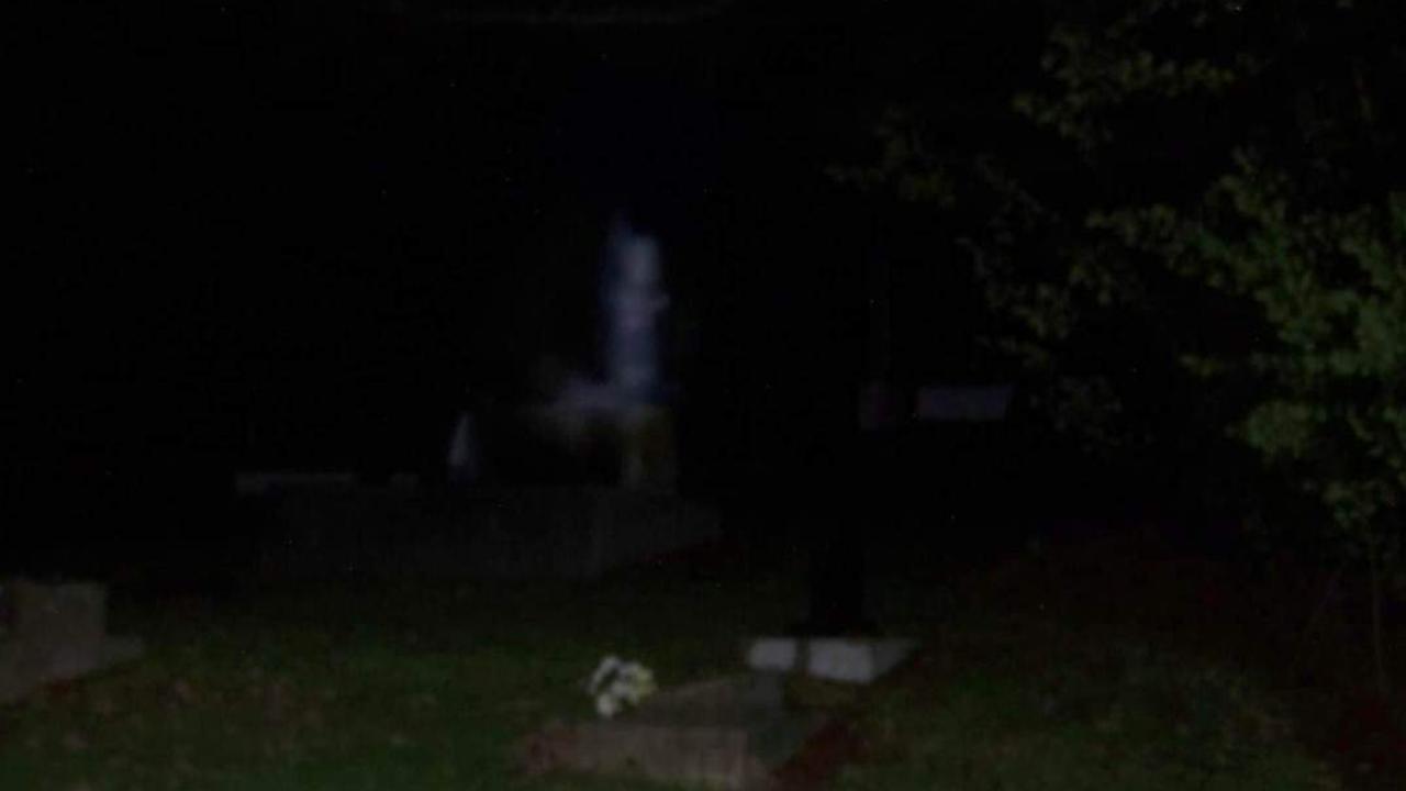 The Para Vision team says it has photographed a ghost, above, at the Old Nambour Cemetery. Picture: Para Vision