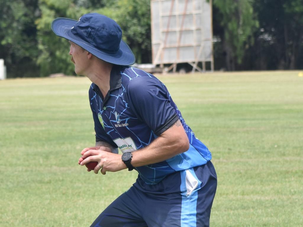 The Four Skins versus Got the Runs (first grade turf) at Rockhampton Cricket's Country Carnival on January 25, 2025.