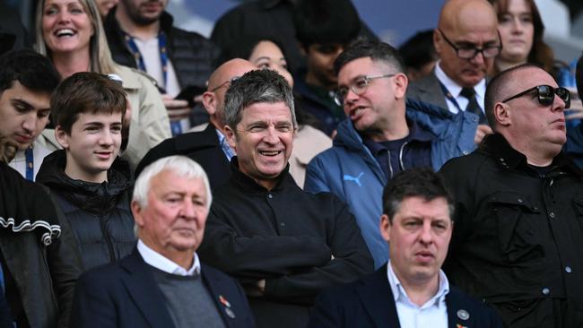 Musician Noel Gallagher regularly attends games in Manchester. (Photo by Oli Scarff/AFP)