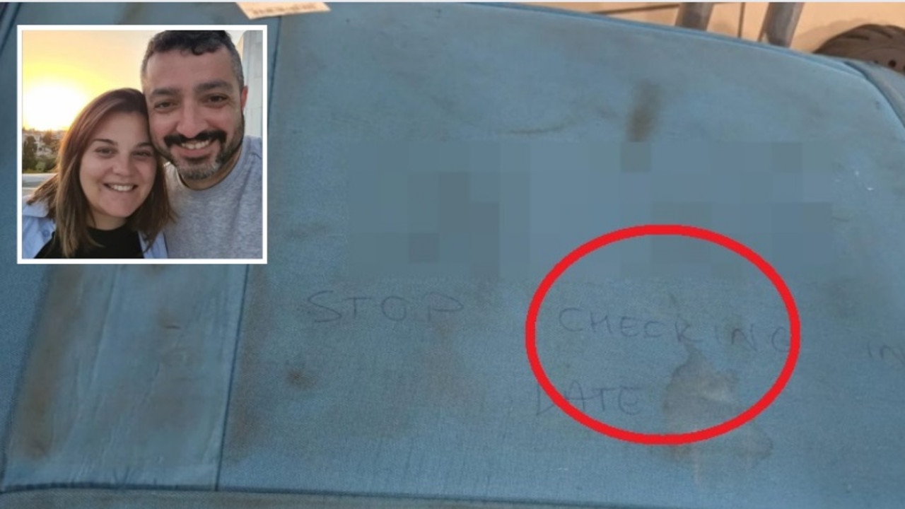 An airport worker has been sacked after scribbling an obscene message on a baby’s suitcase.