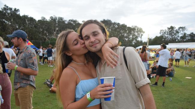 Festival-goers at The Jynx House Amplified music festival in Coolum