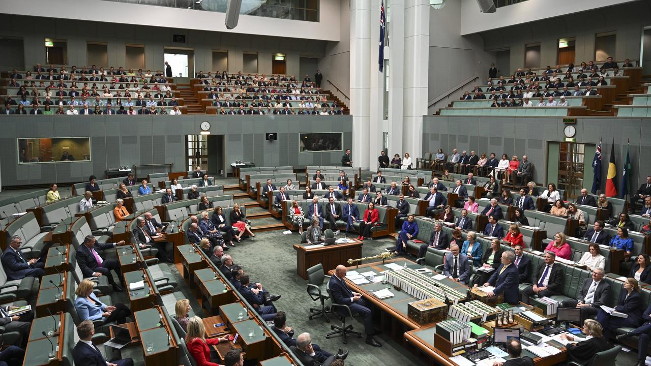 The House of Representatives’ public gallery was packed as Mr Shorten delivered his valedictory. Picture: NewsWire / Martin Ollman