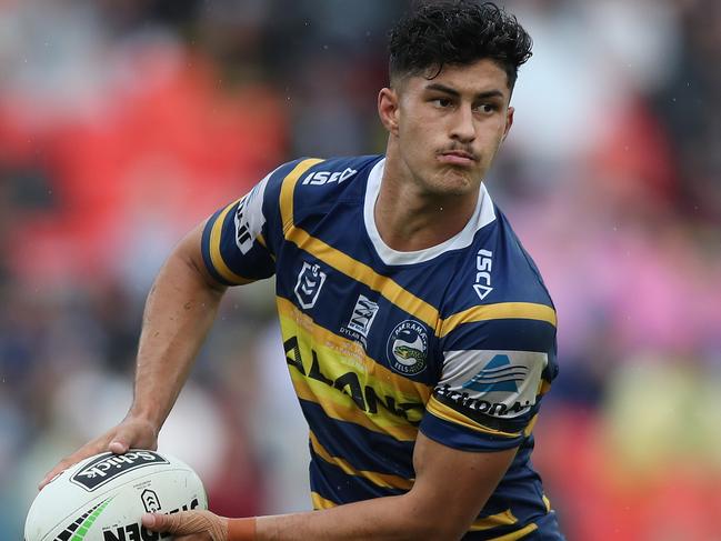 Parramatta's Dylan Brown during the Penrith Panthers v Parramatta NRL match at Panthers Stadium. Picture: Brett Costello