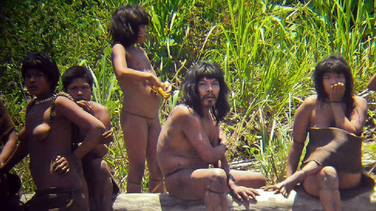 There are more than 100 uncontacted tribes across the world, including the Mashco Piro tribe in Peru. Picture: AFP Photo/ Diego Cortijo/Uncontacted Tribes/Survival France