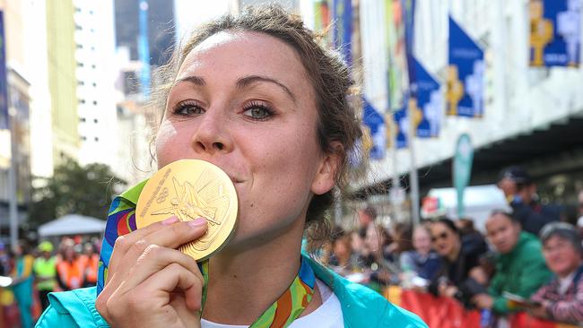 Modern Pentathlon gold medallist Chloe Esposito. Picture: Ian Currie