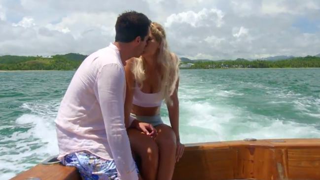 It looks like Megan is Weekend at Bernies-ing Jake ... why his body so limp?!