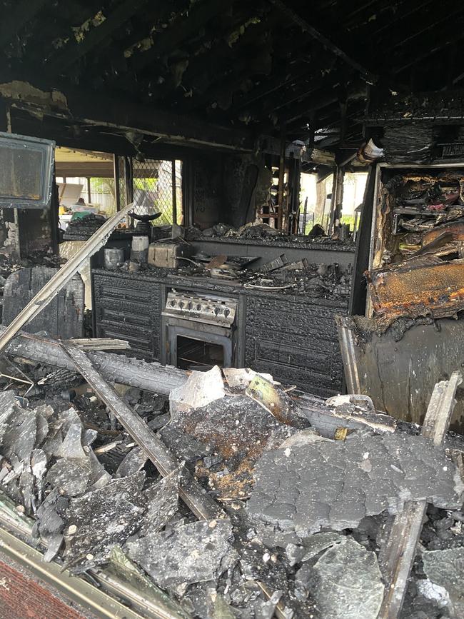 A family’s home of 18 years is now a crime scene and officially ‘under investigation’ after being engulfed by flames south of Brisbane. Photo: contributed.