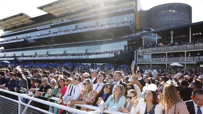 A photo of the crowds during the Everest at Royal Randwick.