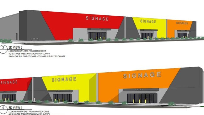 Proposed warehouse and showroom building design. Photo: Etchd Building Design