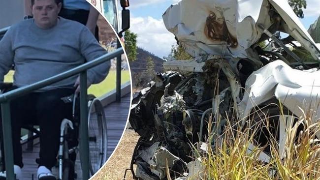 Wheelchair-bound Steven Curtis, 37, faced Gympie District Court for dangerous driving causing death, almost four years after the shocking crash at Lower Wonga which killed 59-year-old Joy Kaloczy.