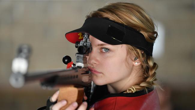 Croweater Emma Adams remains in Tokyo Olympics contention in the women’s 50m three-position. Picture: Mark Brake/Getty Images