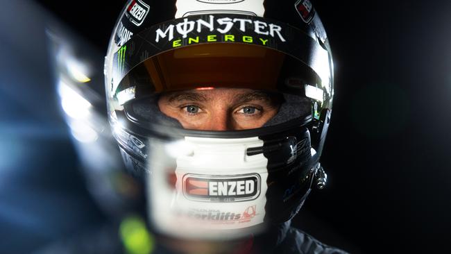 SYDNEY, AUSTRALIA - FEBRUARY 12: (EDITORS NOTE: A special effects mist and glass camera filter was used for this image.) Cameron Waters driver of the #6 Monster Castrol Racing Ford Mustang GT poses during the 2025 Supercars Media Day at Gravity Studios on February 12, 2025 in Sydney, Australia. (Photo by Daniel Kalisz/Getty Images)