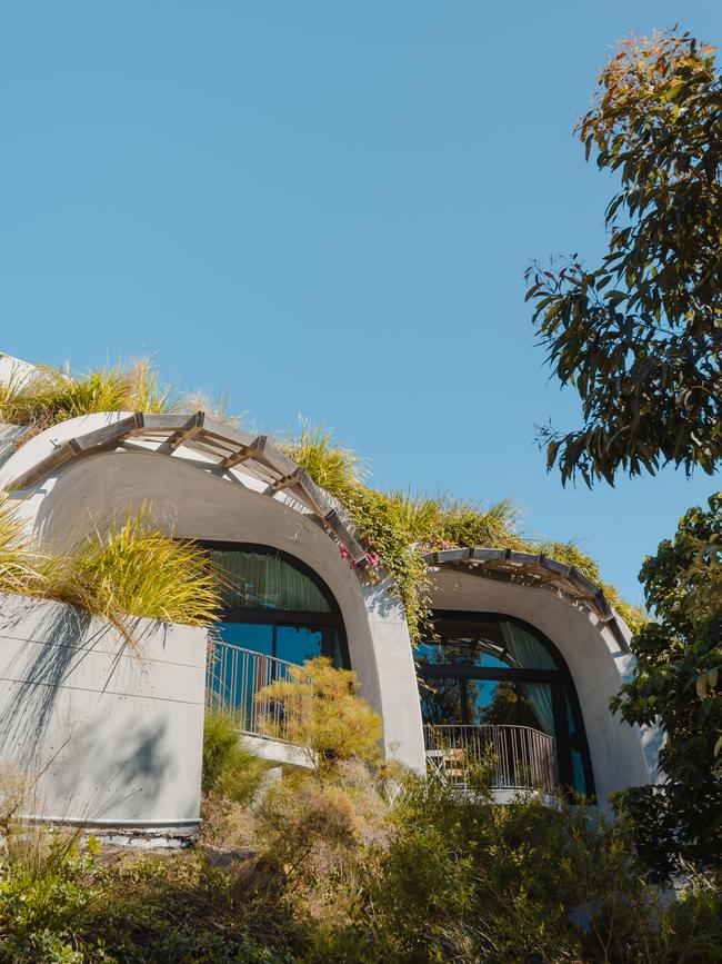 The Gaudi-esque domed house was built with sustainable materials. Picture: James Vodicka.