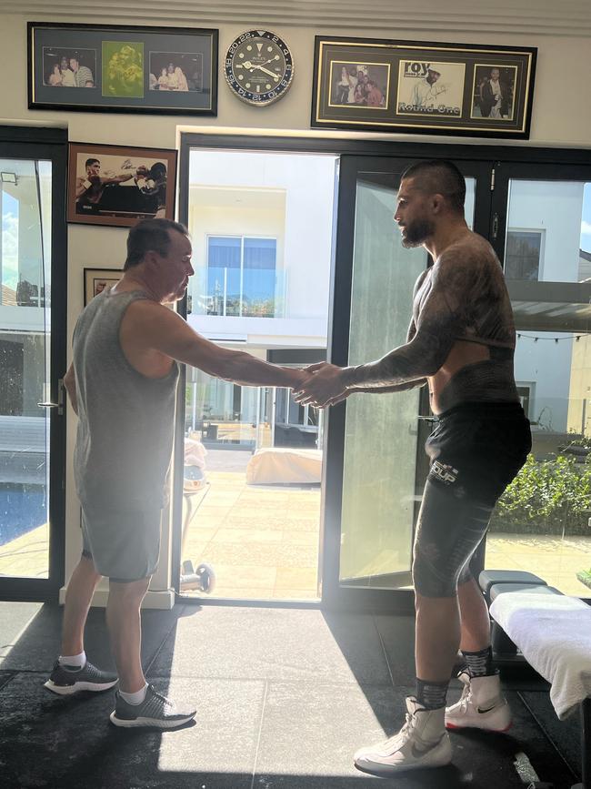 Fenech trains former UFC star Tyson Pedro Photo: Supplied