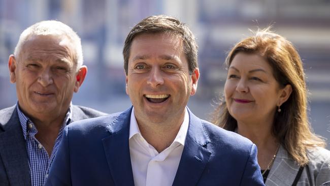 Matthew Guy has unloaded on his own party in the wake of last year’s election defeat, criticising state president Greg Mirabella and the party’s ‘faceless leakers’. Picture: NCA NewsWire / Wayne Taylor