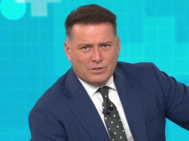 Karl Stefanovic telling it how he sees it. Photo: Channel 9.