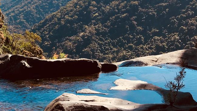 The Spring Creek waterfall as part of the $21 million Wangetti Trail. Picture: Bligh Tanner