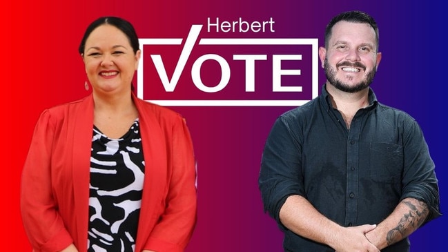 Edwina Andrew and Phillip Thompson are both vying for the seat of Herbert.