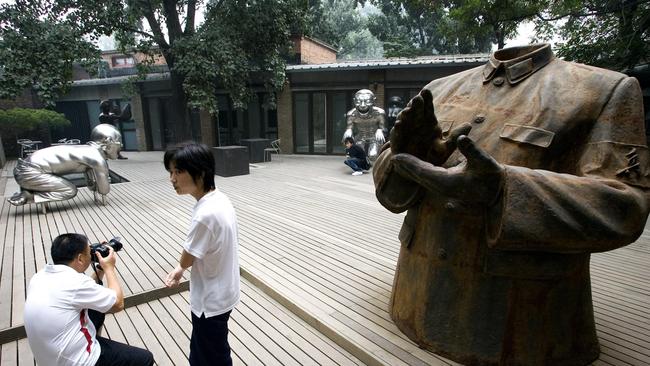 Sculptures on display at the 798 art district, in the city's eastern Dashanzi neighbourhood in Beijing, China, in 2007. Picture: AP