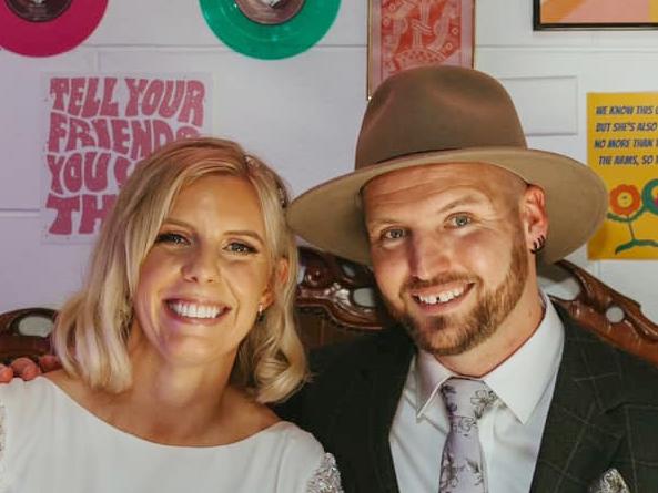 Wedding on Dec 20th 2025 at Hard Days Night , Adelaide .  Jacob Vennix with his wife Kimberley Fuller. Jacob drowned while on his honeymoon at Pasut Beach in Tabanan, Bali, Picture: Facebook