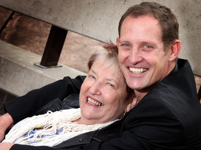 Todd McKenney with his mum Peta. .