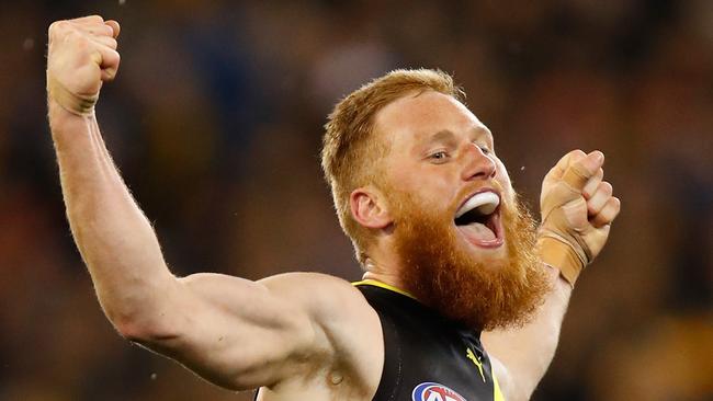 Vlastuin’s bushy beard and long bomb helped sink the Cats in the 2017 qualifying final. Pic: Getty Images