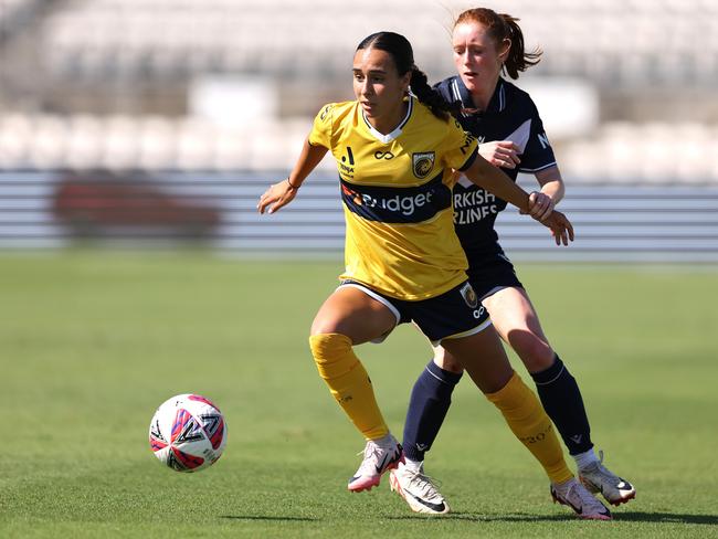 Central Coast’s Peta Trimis in action during the round four A-League Women's match last week. Picture: Brendon Thorne/Getty Images