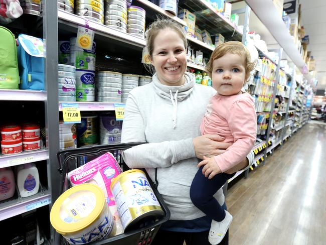 Port Macquarie mother Nicole Dean struggled to buy formula a number of times after raiders cleared the shelves. Picture: Nathan Edwards